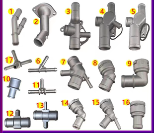 适配老宝来高尔夫4铝三通缸盖五通水管四通节温器盖水管接头