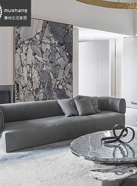 意式Cornelio Cappellin意大利双C轻奢真皮沙发现代极简三人沙发