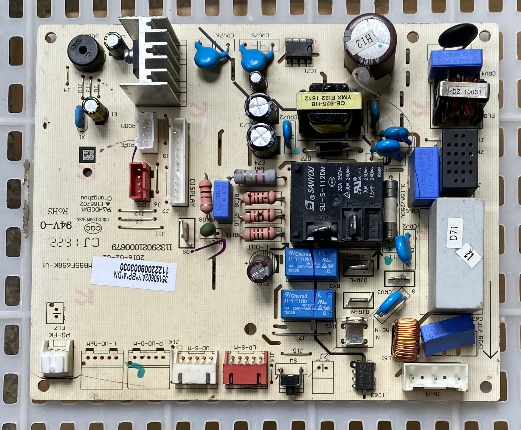 奥克斯空调电脑板SX-26-35YBP-MB95F698K-V2主板