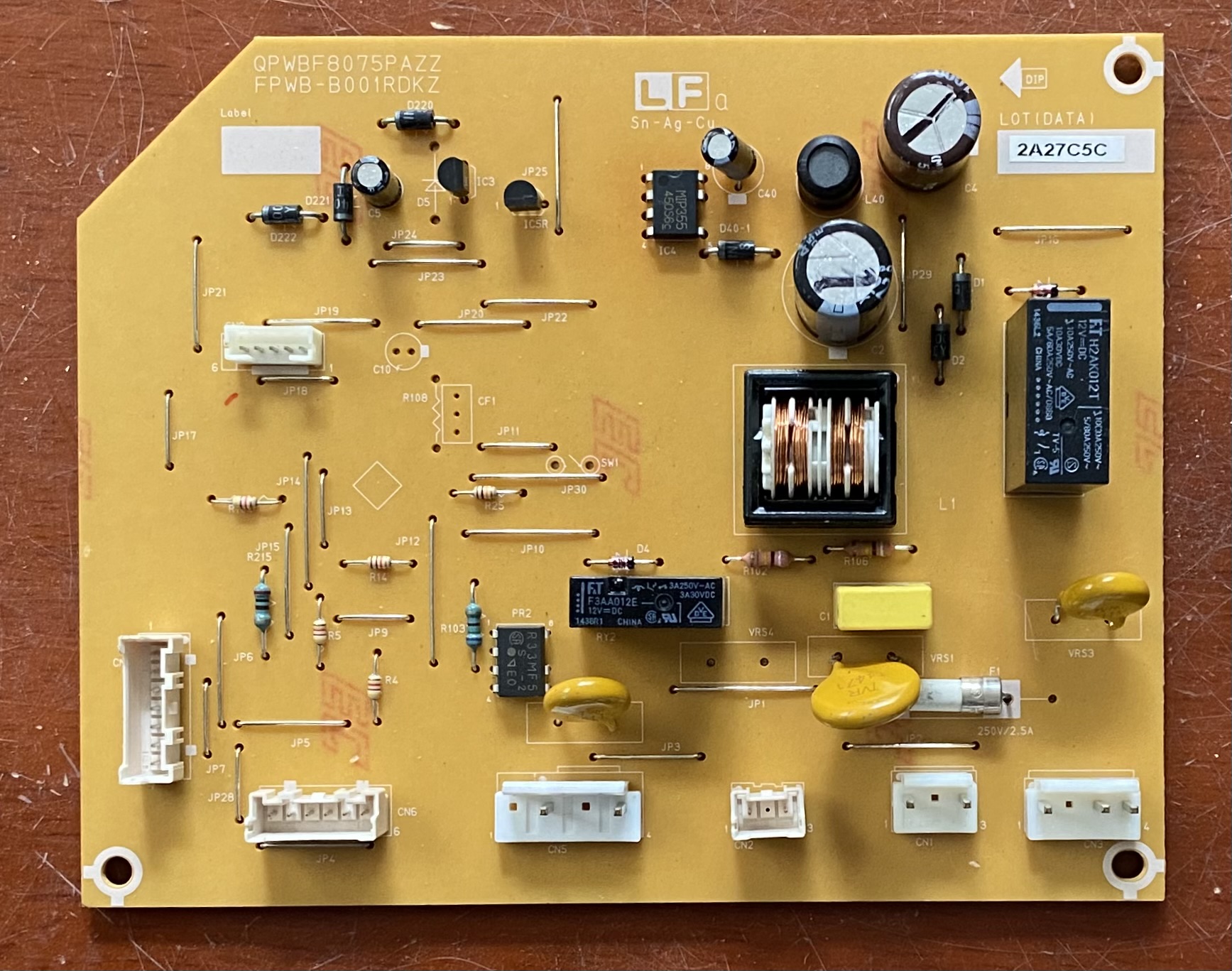 原装夏普冰箱BCD-192WW-S 电脑主板 QPWBF8075PAZZ FPWB-B001RDKZ