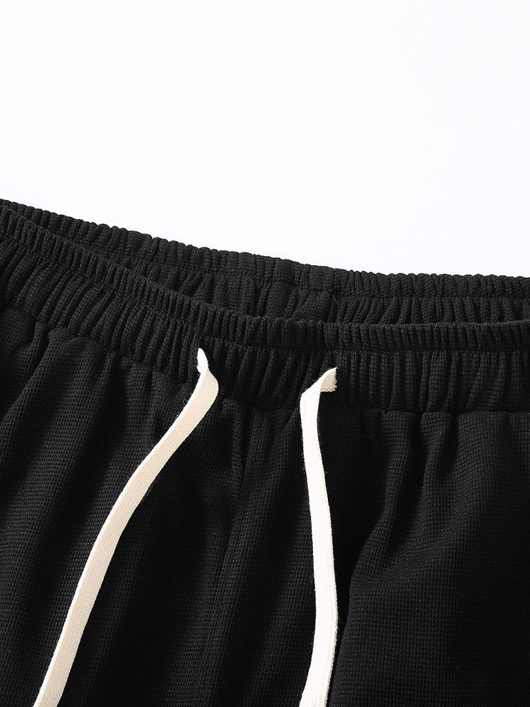 SUMMER MENS SHORTS FIVE-POINT PANTS FATTENING FATTENING FAT ELASTIC CASUAL OVERSIZED YOUTH LOOSE BEACH PANTS