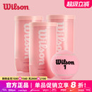 Wilson威尔胜粉色网球威尔逊多巴胺彩色紫色蓝色训练比赛球2只装