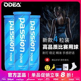 ODEA歐帝爾網(wǎng)球Passion 高彈耐打耐磨專業(yè)比賽訓(xùn)練4粒裝 Tour罐裝