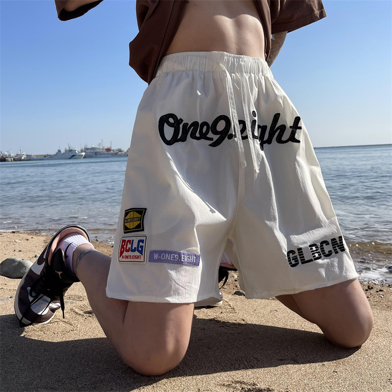 2025夏季新款！宽松阔腿刺绣五分短裤 809B-DK03-P45 控58图片