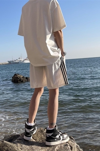 2025夏季新款！ 宽松直筒三条杠五分休闲短裤 809B-DK11-P35 控48图片