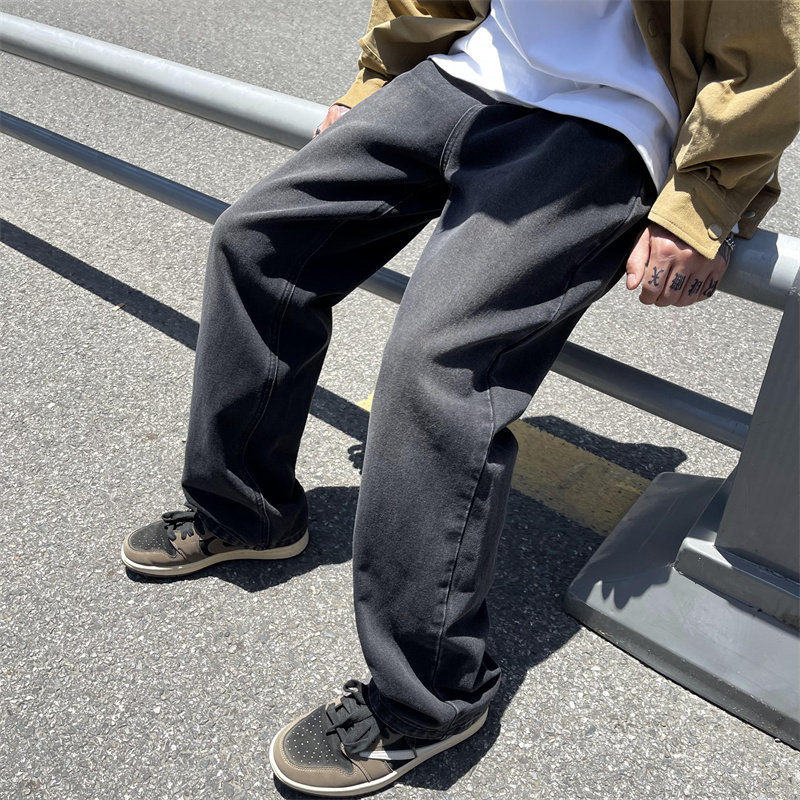 秋季新款！宽松直筒牛仔裤帅气多色裤子805-KZ05-P48控68,男装牛仔裤,星座809B（原星座805）
