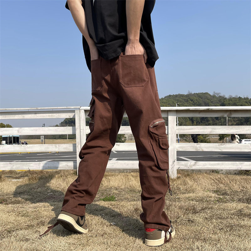 2025春季新款！宽松直筒阔腿工装长裤809B-D83-P70控98,男装工装外套,星座809B（原星座805）