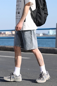 2025夏季新款！宽松直筒牛仔五分短裤 809B-BK63-P40 控58图片