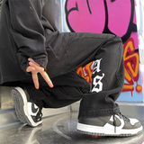 2025春季新款！宽松直筒印花牛仔长裤805-D32-P55控68，男装休闲裤，星座809B（原星座805）