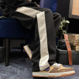 2025秋季新款！宽松直筒拼接个性休闲裤805-KZ108-P60控78，男装休闲裤，星座809B（原星座805）