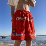 2025夏季新款！宽松阔腿刺绣五分短裤809B-DK03-P45控58，男装牛仔裤，星座809B（原星座805）