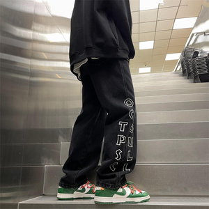 2025秋季新款！宽松阔腿牛仔裤刺绣裤子 805-KZ98-P55 控68图片
