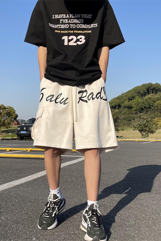 2025夏季新款！宽松阔腿印花五分休闲裤809B-DK32-P45控58,男装休闲裤,星座809B（原星座805）