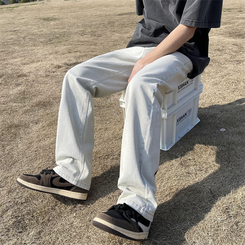 2025春季新款！宽松直筒印花牛仔裤809B-D32-P55控68，男装牛仔裤，星座809B（原星座805）