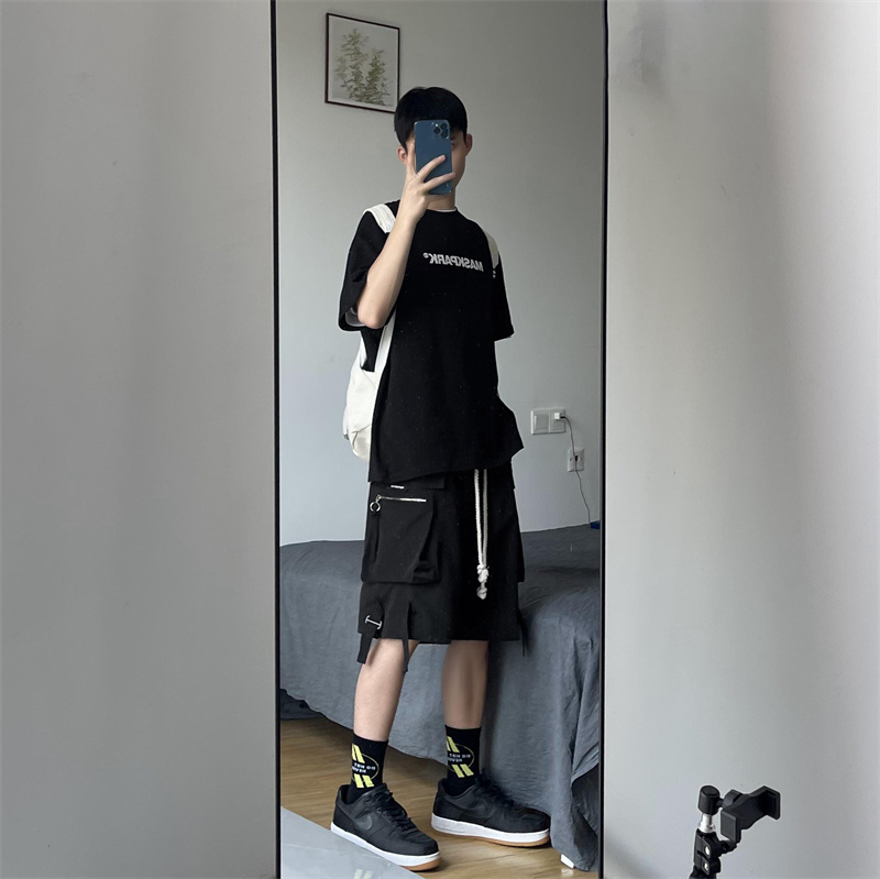 春季新款！宽松直筒五分工装休闲裤809B-DK66-P55控68，男装工装外套，星座809B（原星座805）