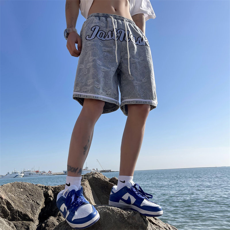 2025夏季新款！宽松直筒刺绣牛仔裤809B-DK20-P45控58,男装牛仔裤,星座809B（原星座805）