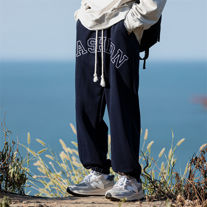 2025秋季新款！宽松阔腿休闲裤缩脚裤子805-KZ66-P60控78,男装休闲裤,星座809B（原星座805）