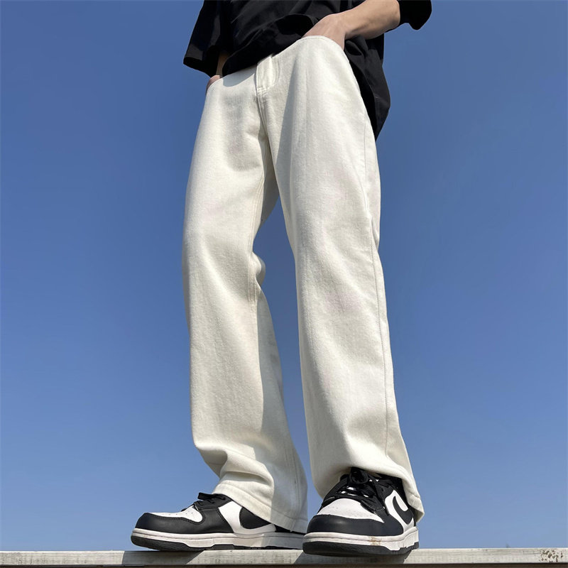 2025春季新款！宽松直筒印花牛仔裤809B-D32-P55控68,男装牛仔裤,星座809B（原星座805）