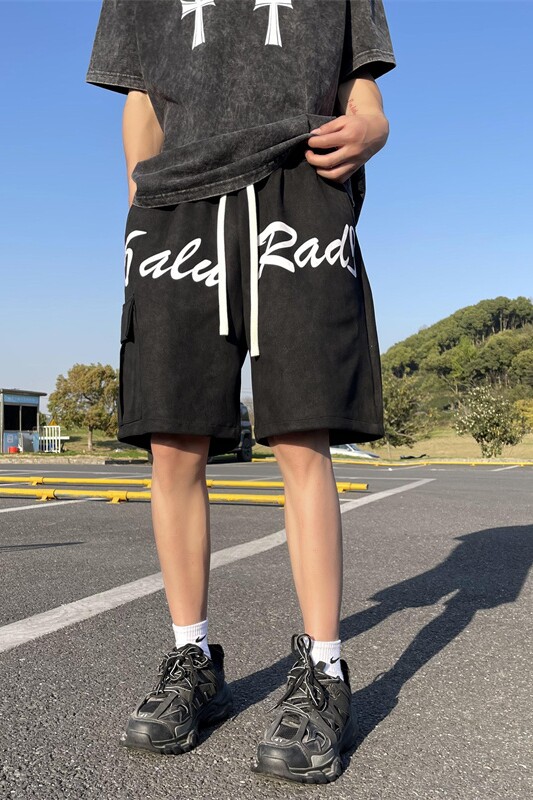 2025夏季新款！宽松阔腿印花五分休闲裤809B-DK32-P45控58,男装休闲裤,星座809B（原星座805）