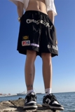 2025夏季新款！宽松阔腿刺绣五分短裤809B-DK03-P45控58，男装牛仔裤，星座809B（原星座805）