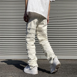 2025春季新款磨破宽松直筒休闲裤809B-D03-P60控78，男装休闲裤，星座809B（原星座805）
