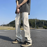 2025春季新款！帅气宽松直筒阔腿工装长裤809B-D81-P65控88，男装工装外套，星座809B（原星座805）