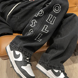 2025秋季新款！宽松阔腿牛仔裤刺绣裤子805-KZ98-P55控68，男装牛仔裤，星座809B（原星座805）