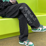2025秋季新款！宽松阔腿牛仔裤刺绣裤子805-KZ98-P55控68，男装牛仔裤，星座809B（原星座805）