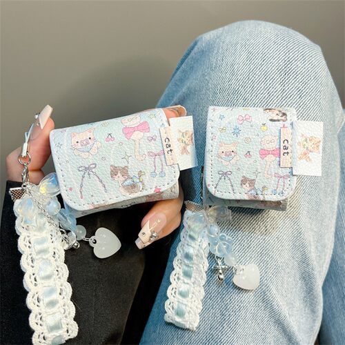 适用freebuds4i保护套蝴蝶结猫咪