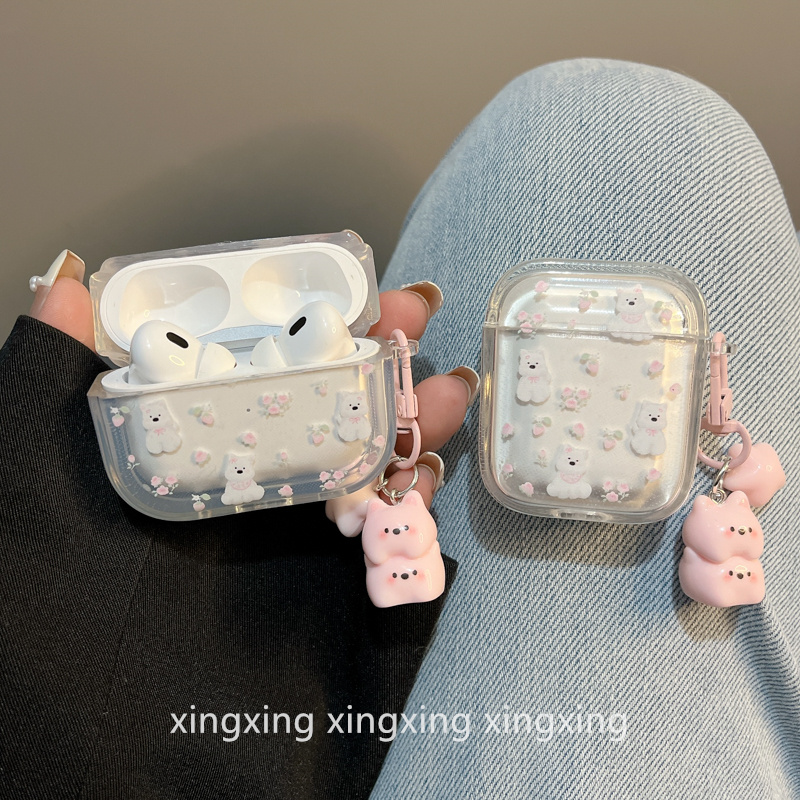 适用airpods保护套碎花西高地