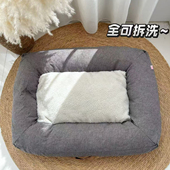 保暖长方形狗垫子宠物厚实中型柯基睡垫 冬季 清仓 全可拆洗狗窝