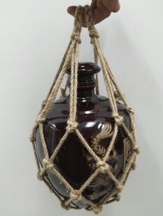 5斤装酒坛子加重麻绳网兜绳兜绳兜提兜酒坛兜装饰兜满25包邮