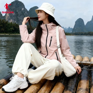 乔丹女梭织厚外套2025年冬季 超暖绒两件套女风衣QDFFD2254316 新款