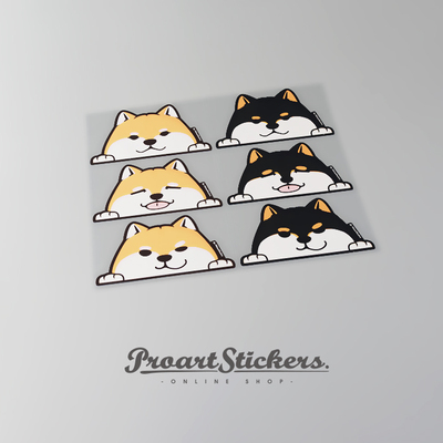 PROart原创 趴窗系列柴犬车贴秋田狗狗车贴 萌宠挡风玻璃油箱盖贴