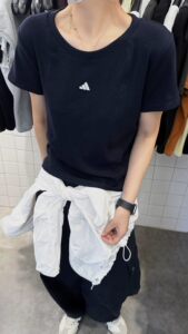 螺纹棉新款蚂蚁腰短袖锁骨领打底衫 方领T恤不规则女上衣棉t血