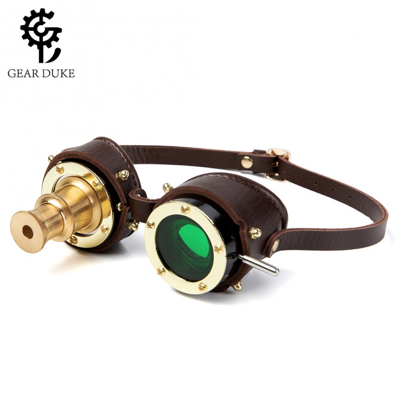 亚马逊新款蒸汽朋克金属眼镜万圣节工业复古护目镜服装饰品配件