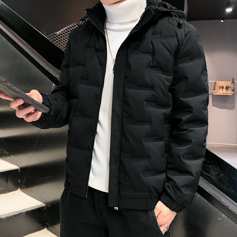 新款冬季男士休闲连帽轻薄款羽绒服男式冬装外套男装短款上衣