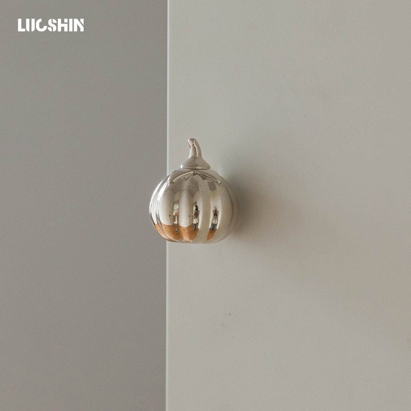 中古风钛银色法式南瓜柜门把手衣橱柜门抽屉拉手黄铜极简小拉手