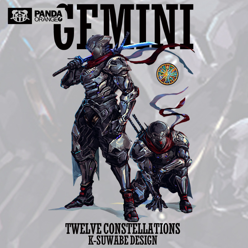 双子座联名t恤卡通漫画衣服日本画师原创十二星座学生亲子装卫衣