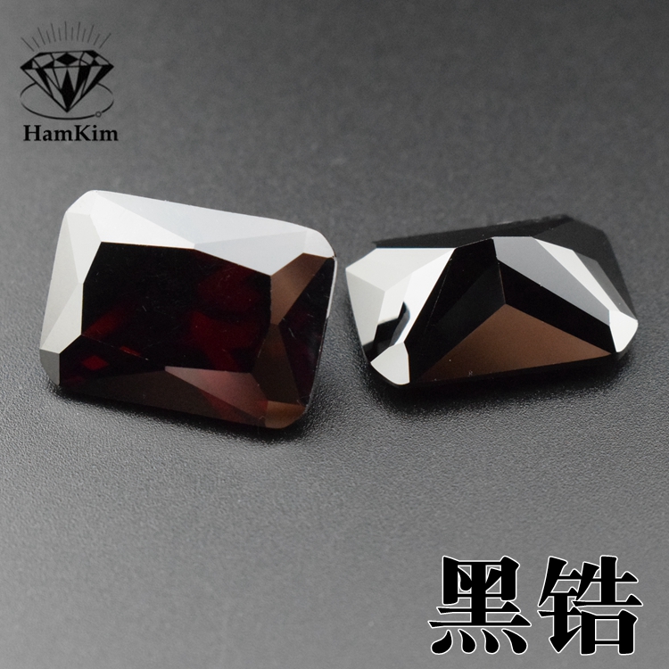 黑色锆长方形倒角锆石裸石