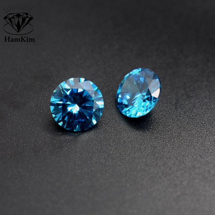 diy深海圆钻耳钉戒指未镶嵌裸石