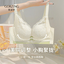 聚拢内衣女小胸显大收副乳防下垂蕾丝无钢圈2025新款调整型文胸罩