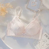 Белое нижнее белье, летний бюстгальтер пуш-ап, ультратонкий тонкий бюстгальтер без косточек, поддерживающий бюстгальтер-топ