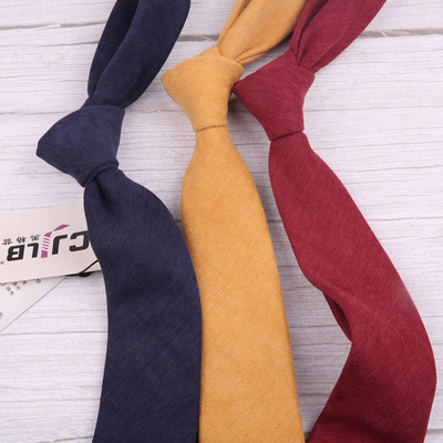 单色百搭手打鹿皮绒休闲风领带