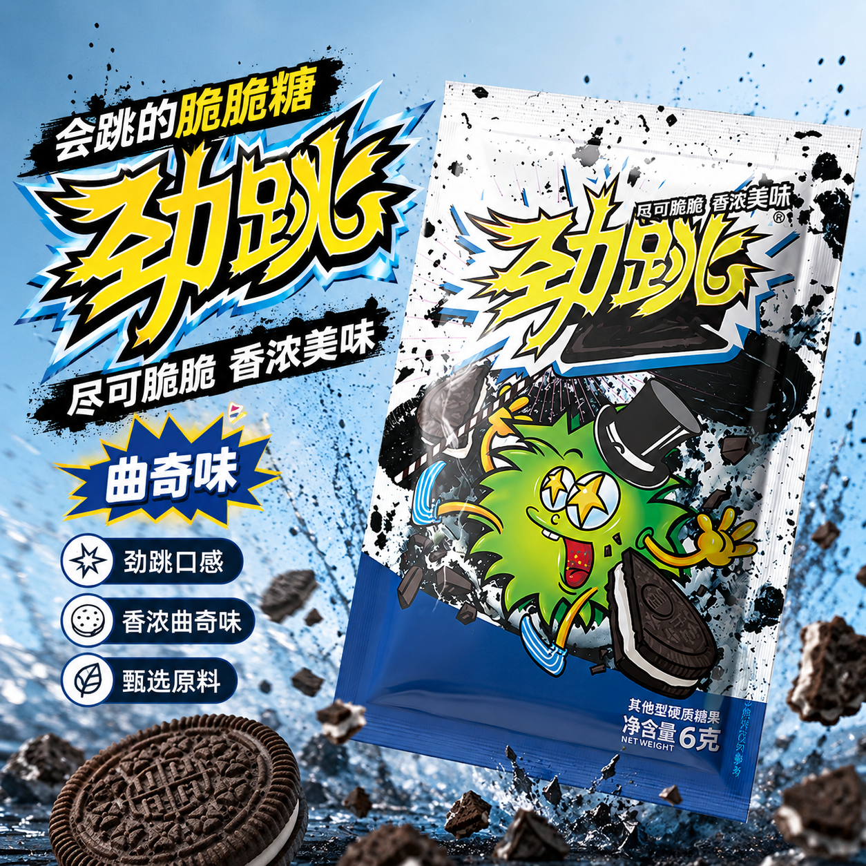 百达劲跳糖跳跳糖糖果大颗粒小包装商用烘焙儿童礼物零食奖励分享