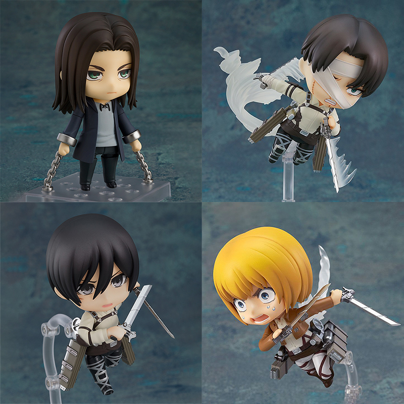 进击的巨人艾伦兵长三笠粘土手办