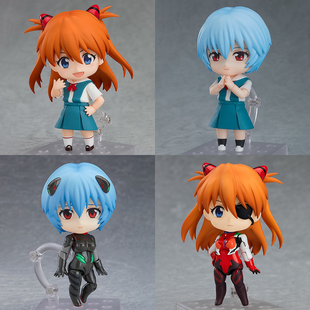福音战士Q版粘土人1202#明日香1197#绫波丽可动公仔手办模型摆件
