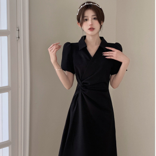 微胖显瘦高级感茶歇法式 大码 新款 夏季 温柔风气质polo连衣裙子 女装