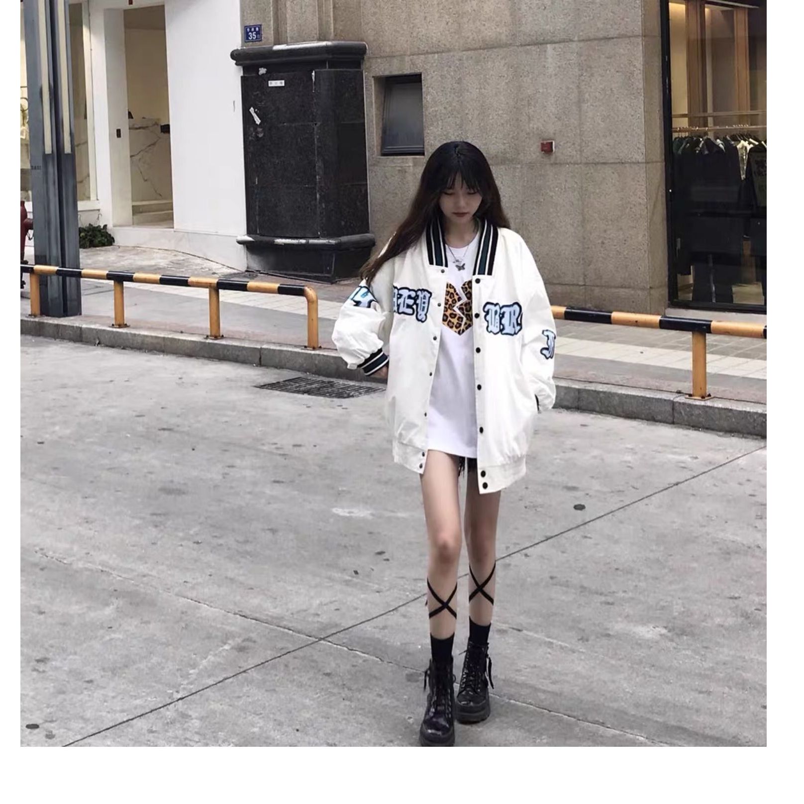 休闲百搭美式夹克风衣