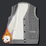 Зимний жилет, удерживающий тепло трикотажный кардиган, для среднего возраста